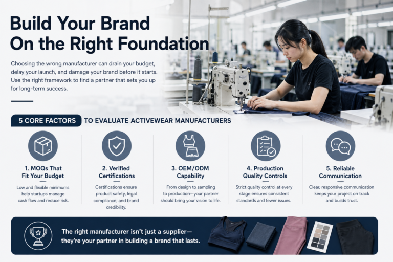 How to Choose an Activewear Manufacturer for a Startup Brand