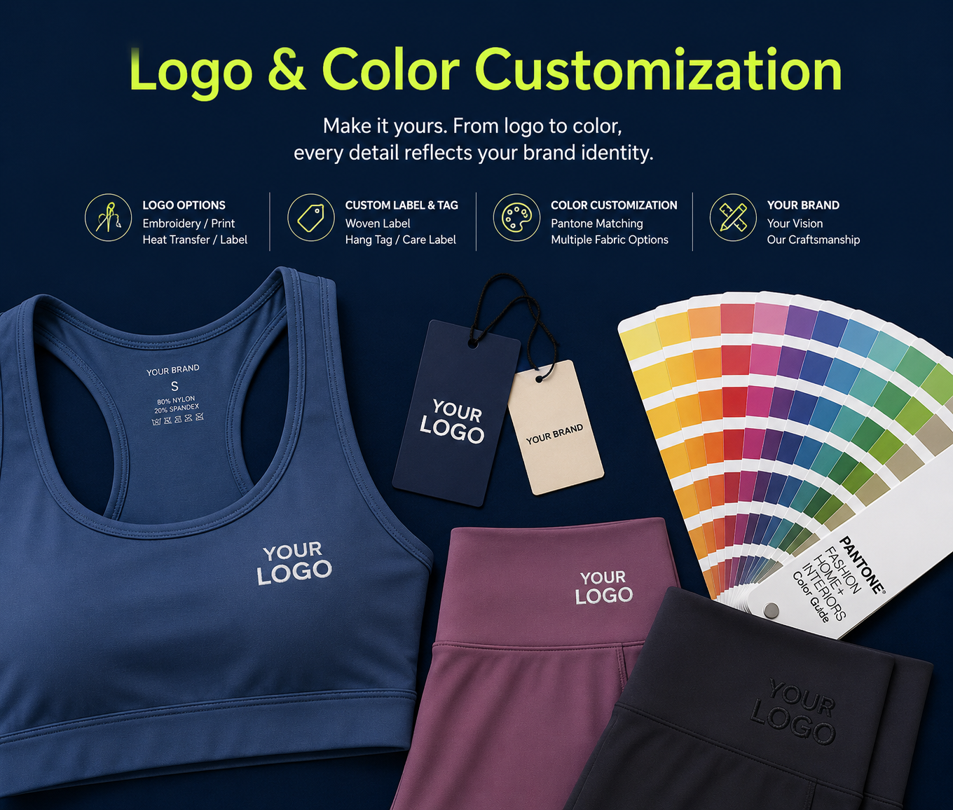 Logo and color customization mockup