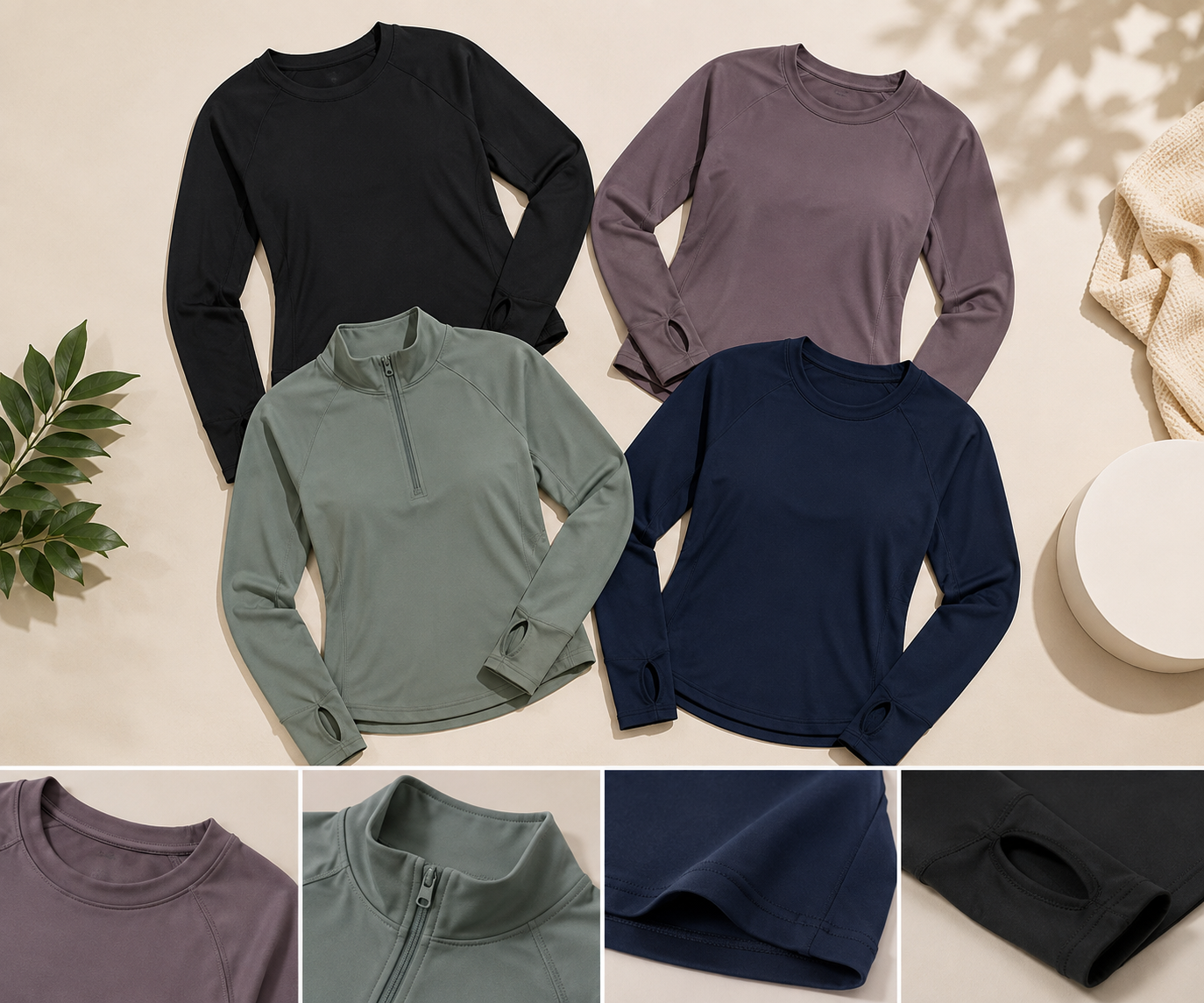 Long sleeve yoga top
