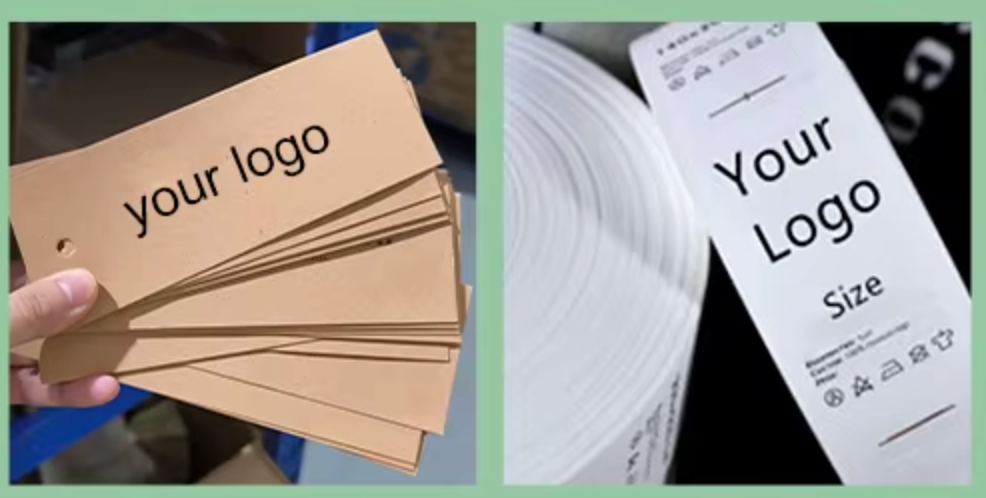 Woven and printed neck labels