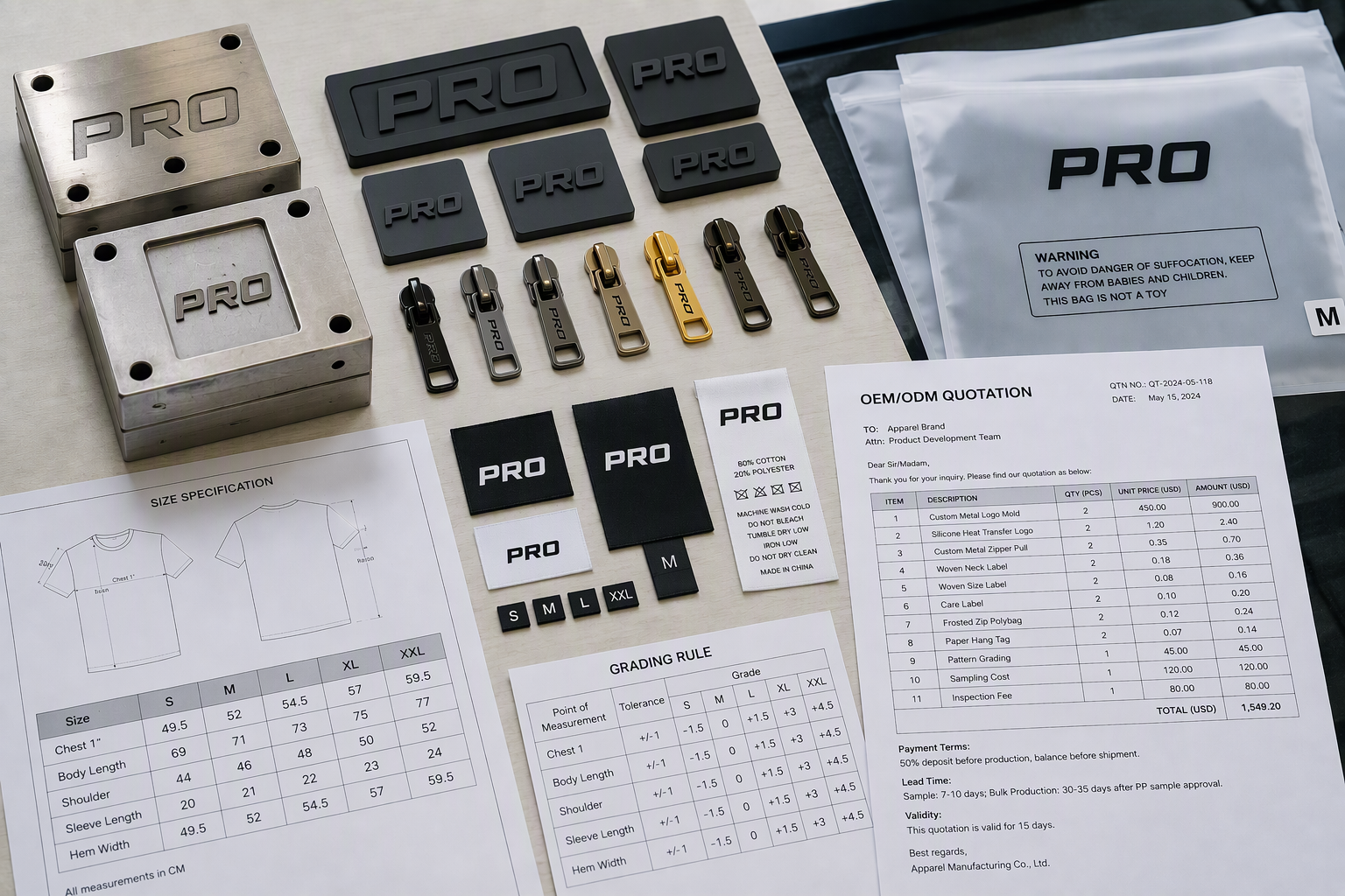 PRO Activewear Manufacturing Hidden Costs Custom Logo Molds, Trims, and Branded Packaging