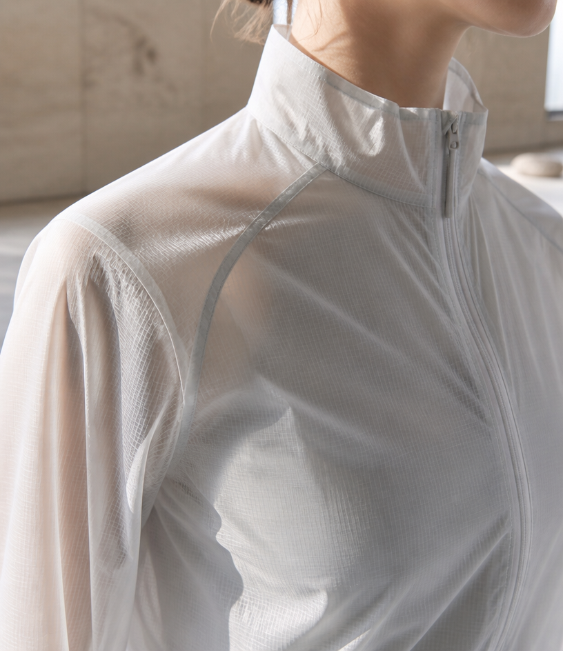Lightweight training jacket detail