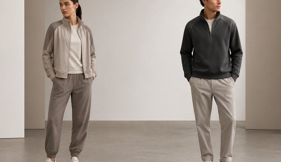Neutral color palette activewear flat lay