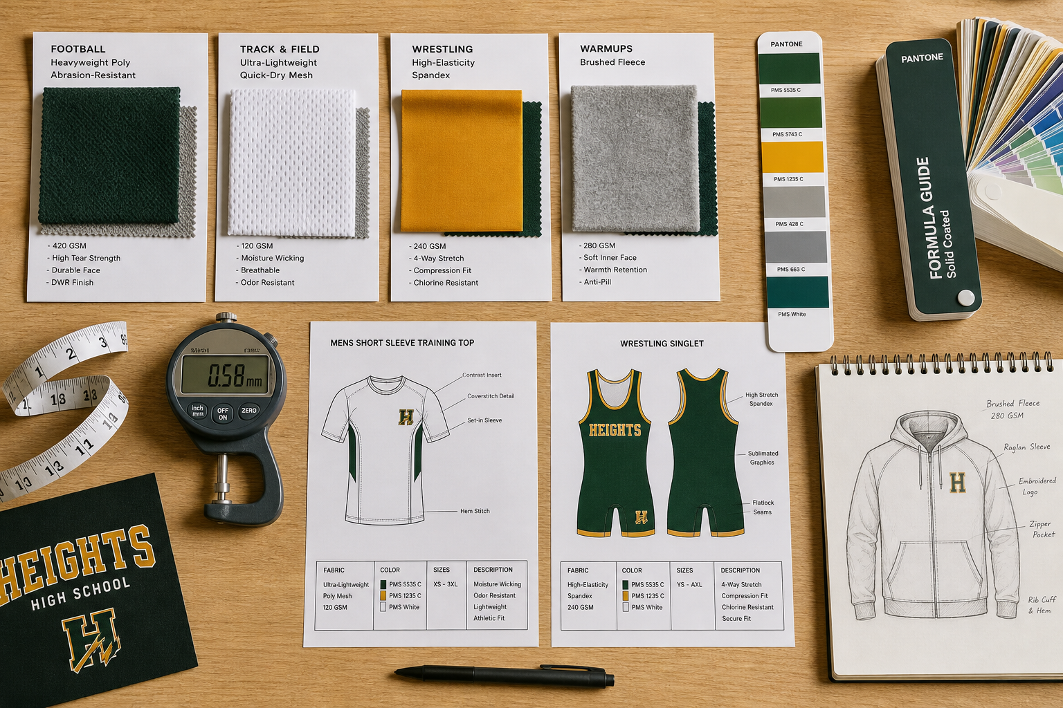 High School Sports Uniform Fabric Specifications Moisture-Wicking, Durability, and Stretch Selection